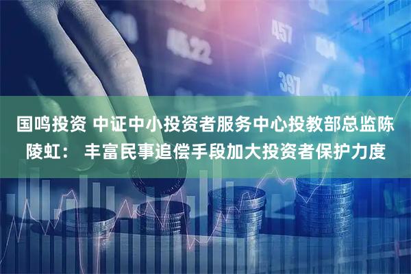 国鸣投资 中证中小投资者服务中心投教部总监陈陵虹： 丰富民事追偿手段加大投资者保护力度